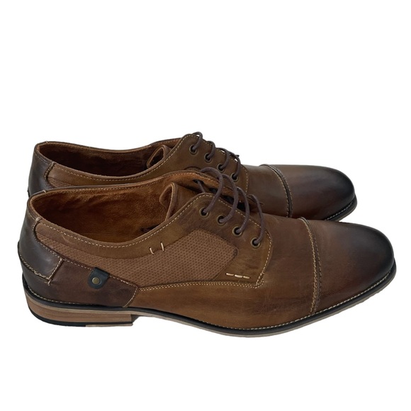 Steve Madden Mens Jagwar Cap Toe Oxford‎ Brown Leather Dress Casual Shoes Sz 9.5 Men main image 4